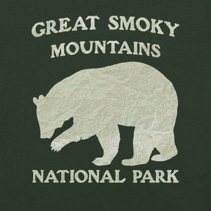 Great Smoky Mountains Bear Topo T-shirt T-Shirt Park Service Apparel