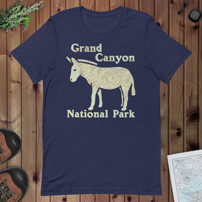 Grand Canyon Mule Topo T-shirt T-Shirt Park Service Apparel Navy XS