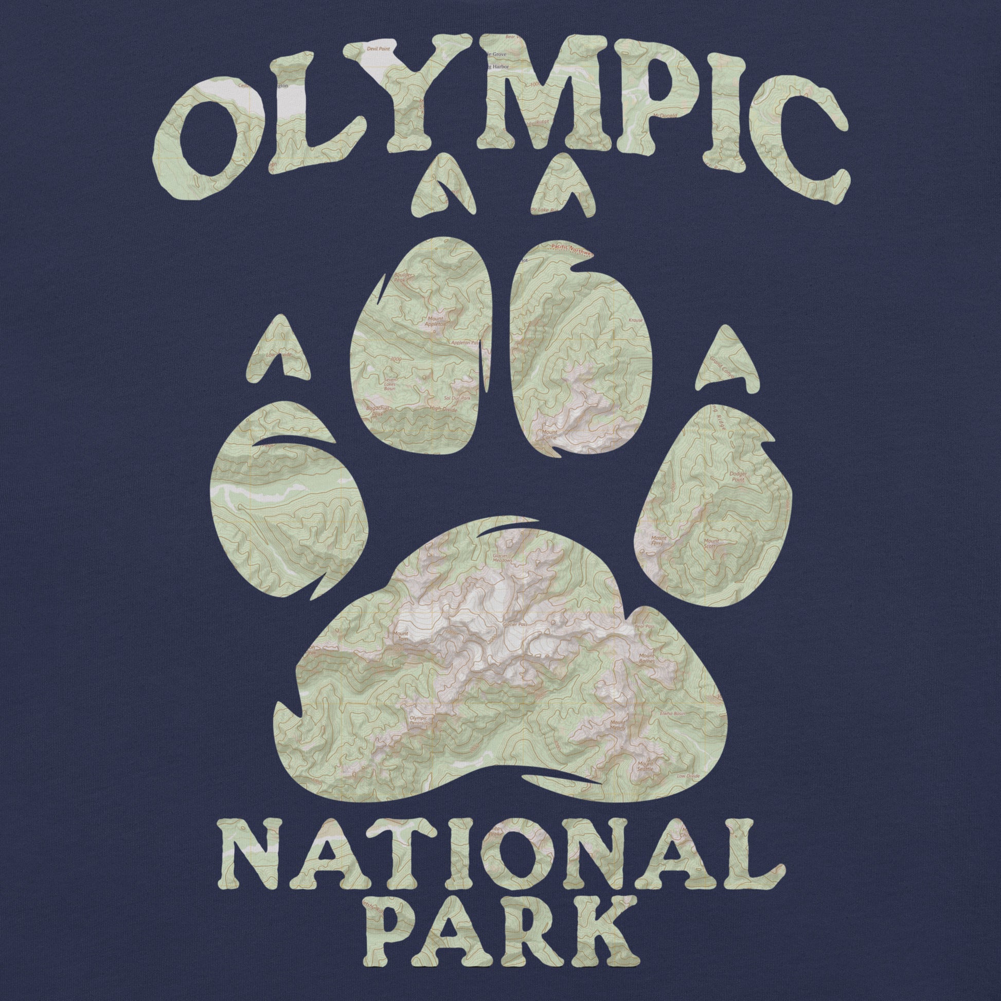 Olympic Bear Paw Topo T-shirt T-Shirt Park Service Apparel