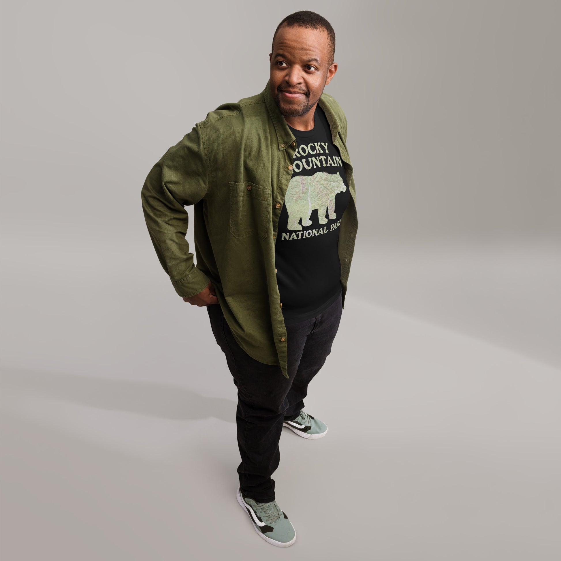 Rocky Mountain Bear Topo T-shirt T-Shirt Park Service Apparel