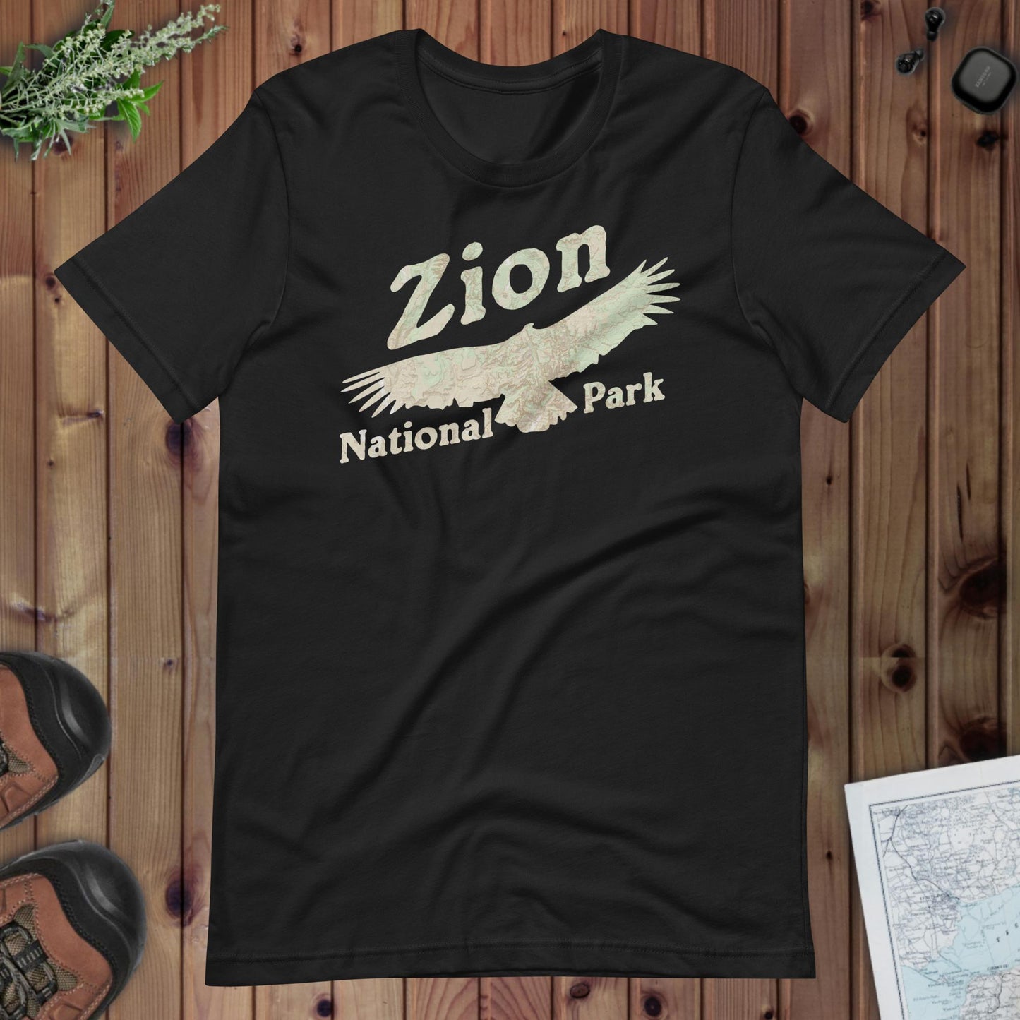 Zion Condor Topo Tee T-Shirt Park Service Apparel Vintage Black XS