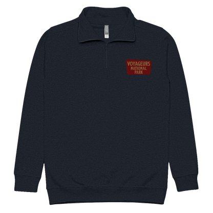 Voyageurs National Park quarter zip fleece pullover alternate color or product angle
