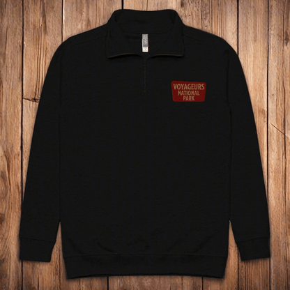 Voyageurs National Park quarter zip fleece pullover primary product view