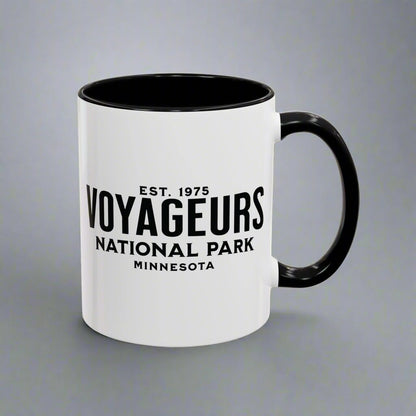 Voyageurs National Park Minnesota wolf accent mug shown from alternate product angle
