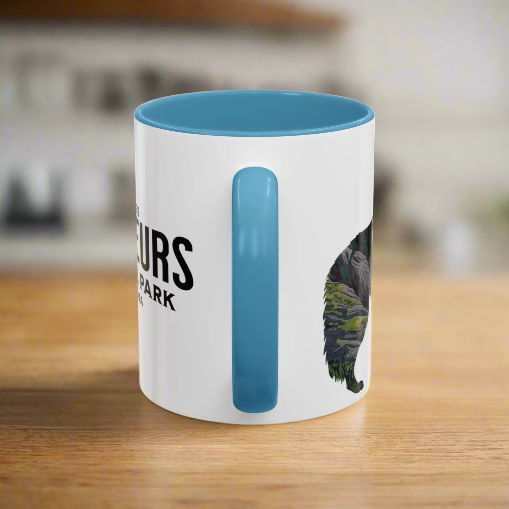 Voyageurs National Park Minnesota wolf accent mug showing design detail or product variation