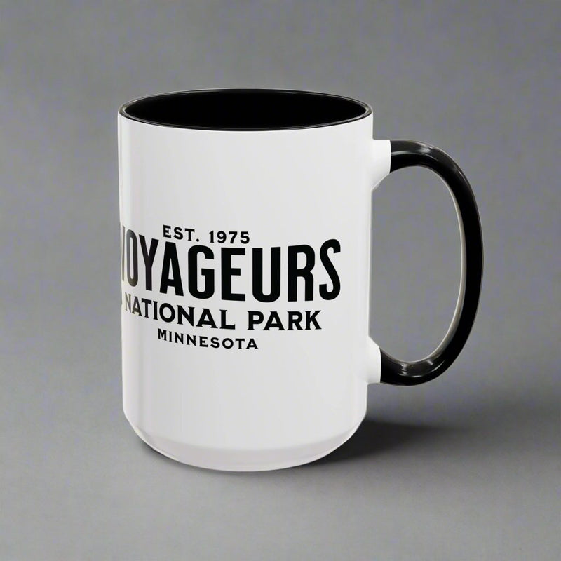Voyageurs National Park Minnesota wolf accent mug showing design detail or product variation