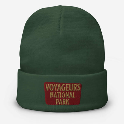 Voyageurs National Park embroidered beanie alternate product angle