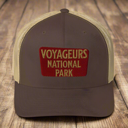 Voyageurs National Park embroidered trucker hat primary product view