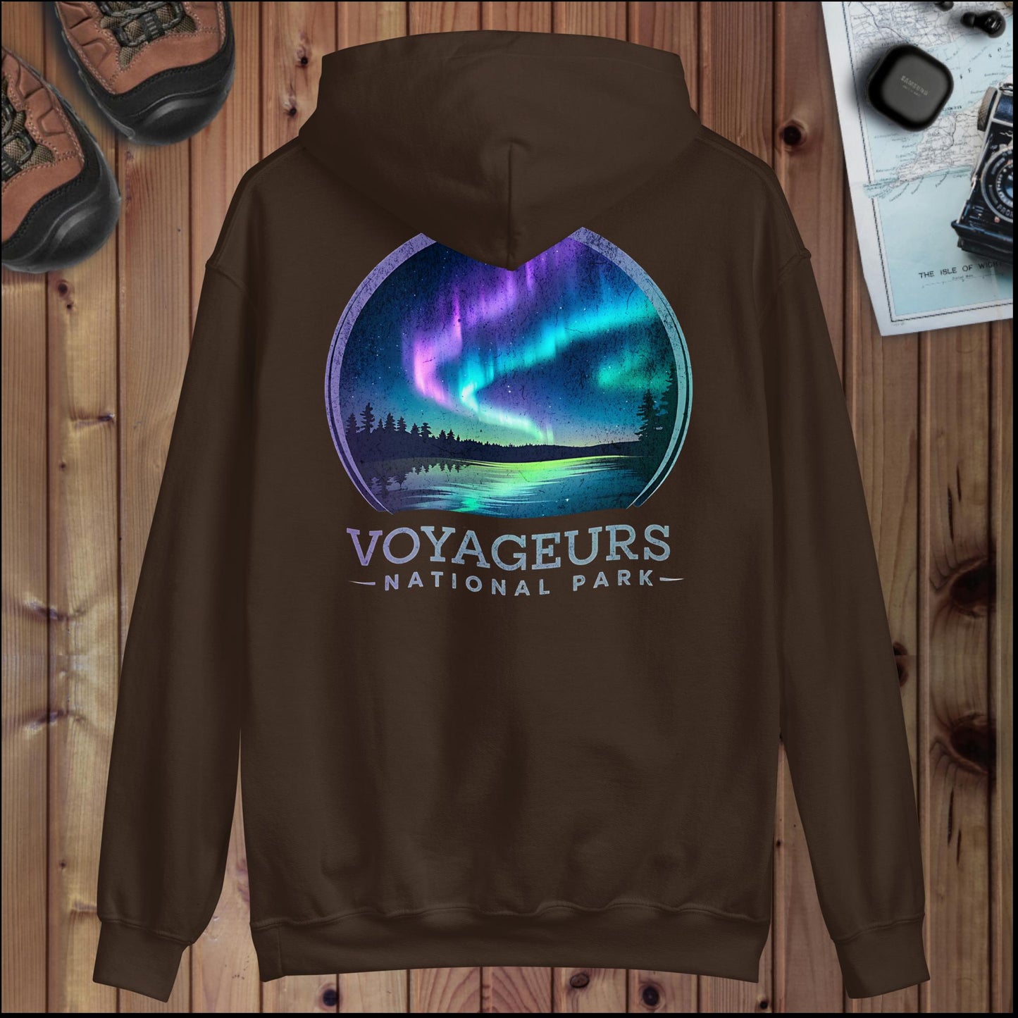 Voyageurs National Park hoodie detail or alternate product view