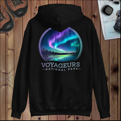 Voyageurs National Park hoodie shown in lifestyle or modeled setting