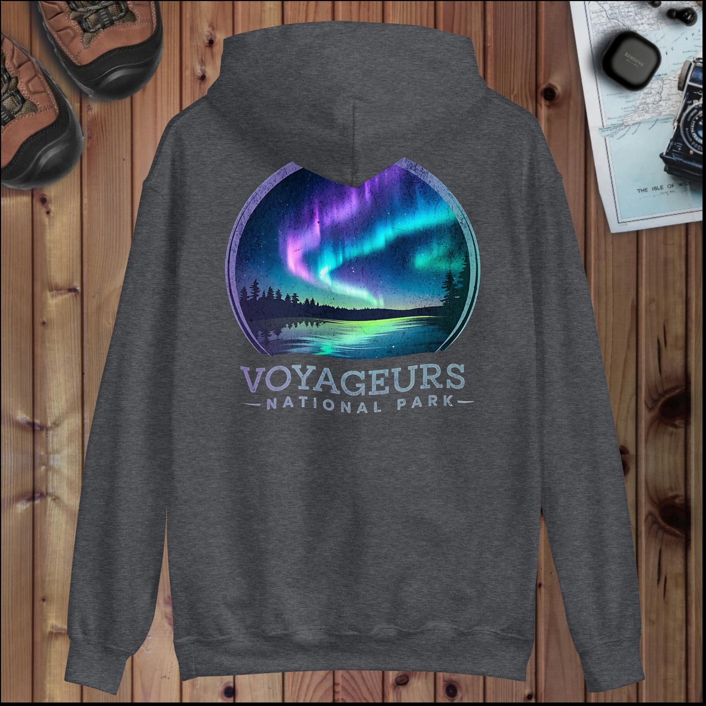 Voyageurs National Park hoodie detail or alternate product view