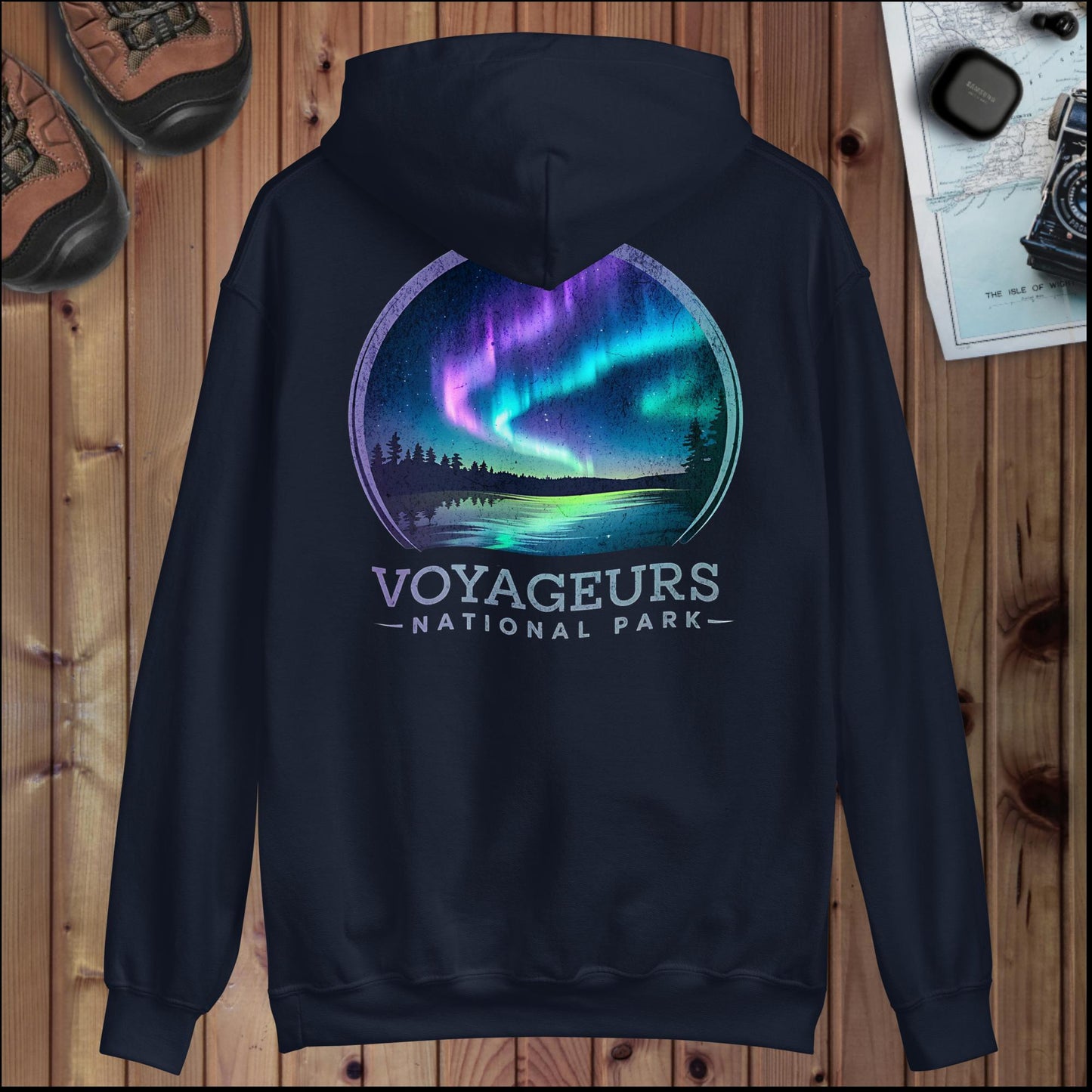 Voyageurs National Park hoodie alternate apparel color or product angle