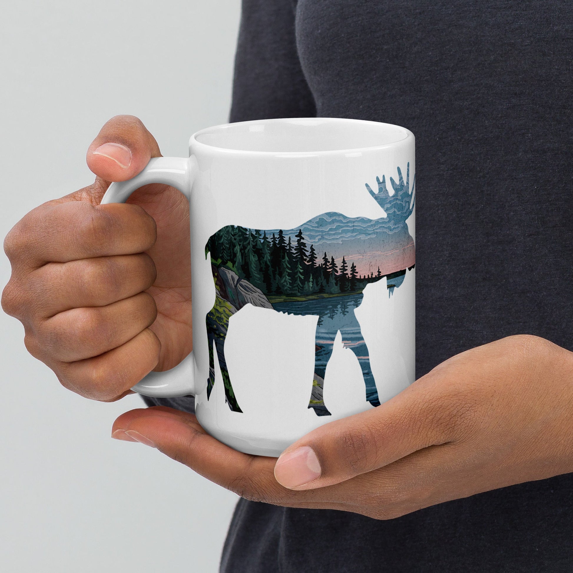 Voyageurs National Park moose mug design detail or product variation
