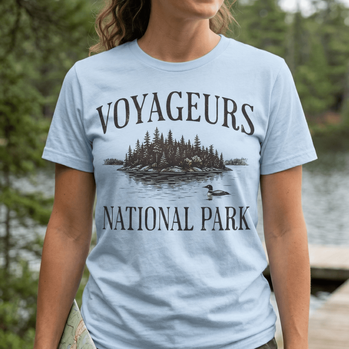 Voyageurs National Park rustic graphic t-shirt alternate apparel color or product angle