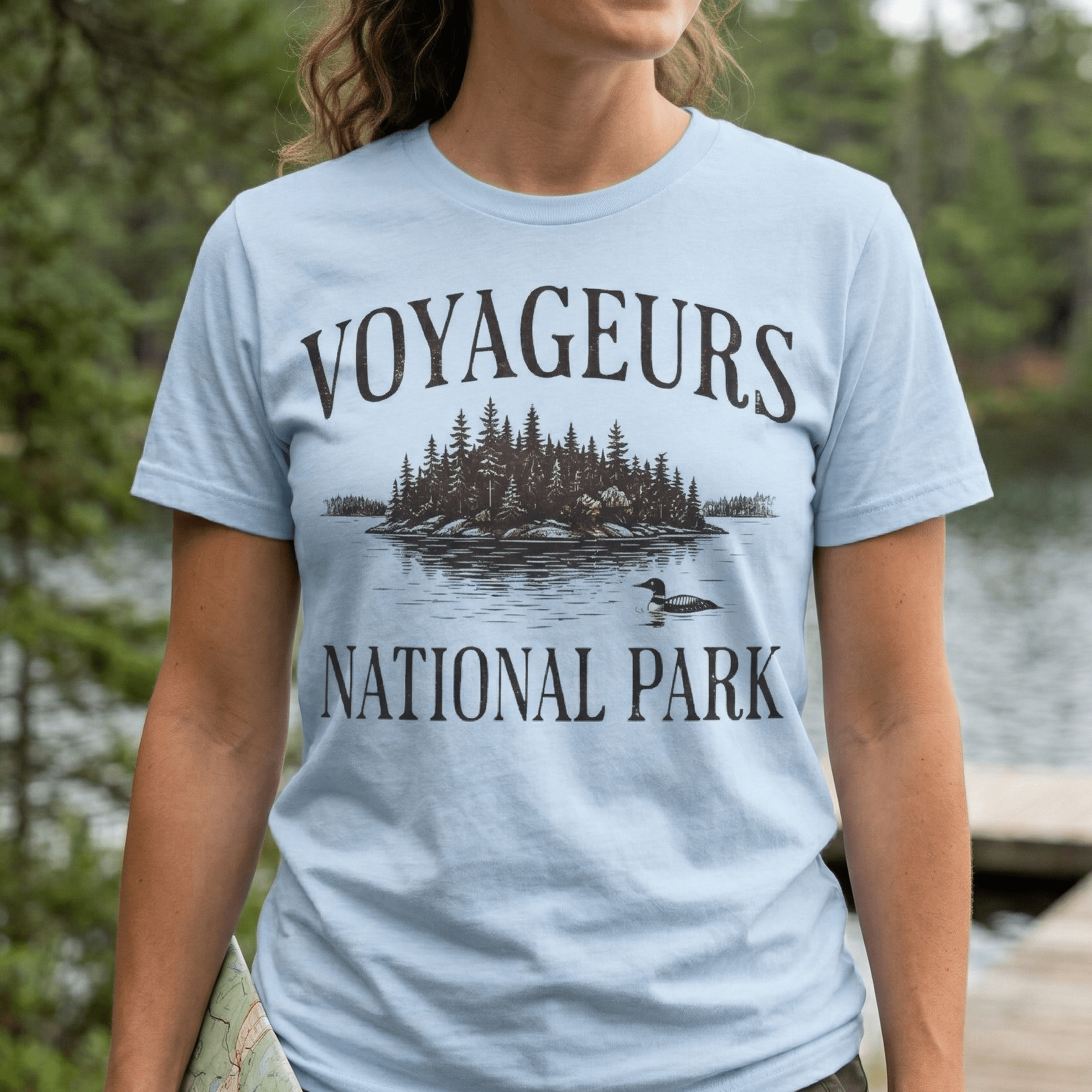 Voyageurs National Park rustic graphic t-shirt alternate apparel color or product angle