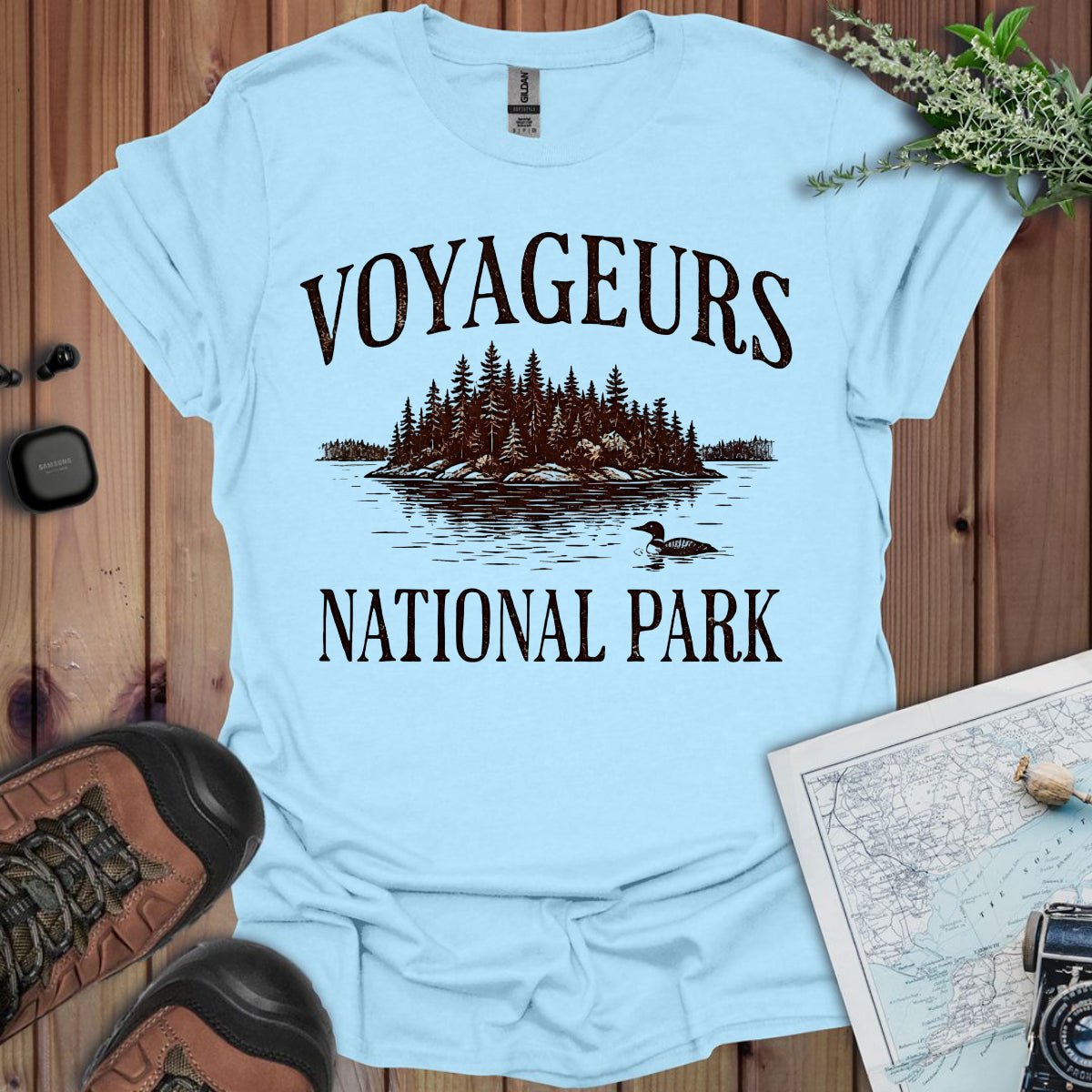 Voyageurs National Park rustic graphic t-shirt primary product view