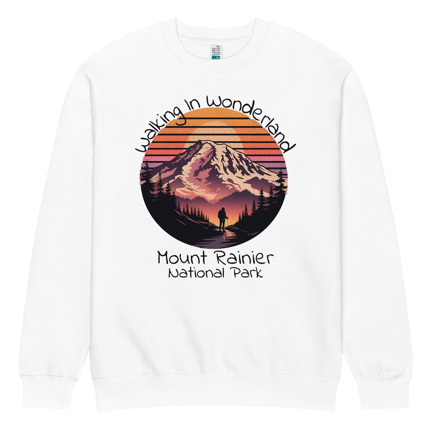 Walking In Wonderland Rainier crewneck sweatshirt alternate apparel color or product angle