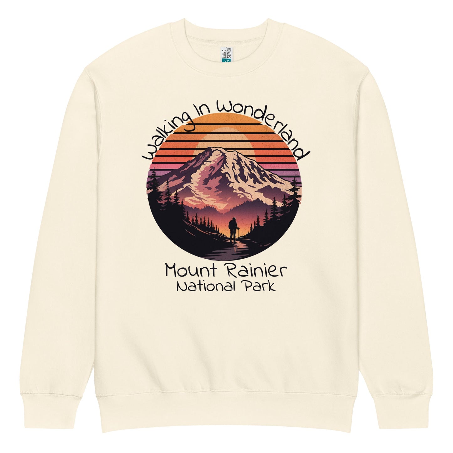 Walking In Wonderland Rainier crewneck sweatshirt alternate apparel color or product angle