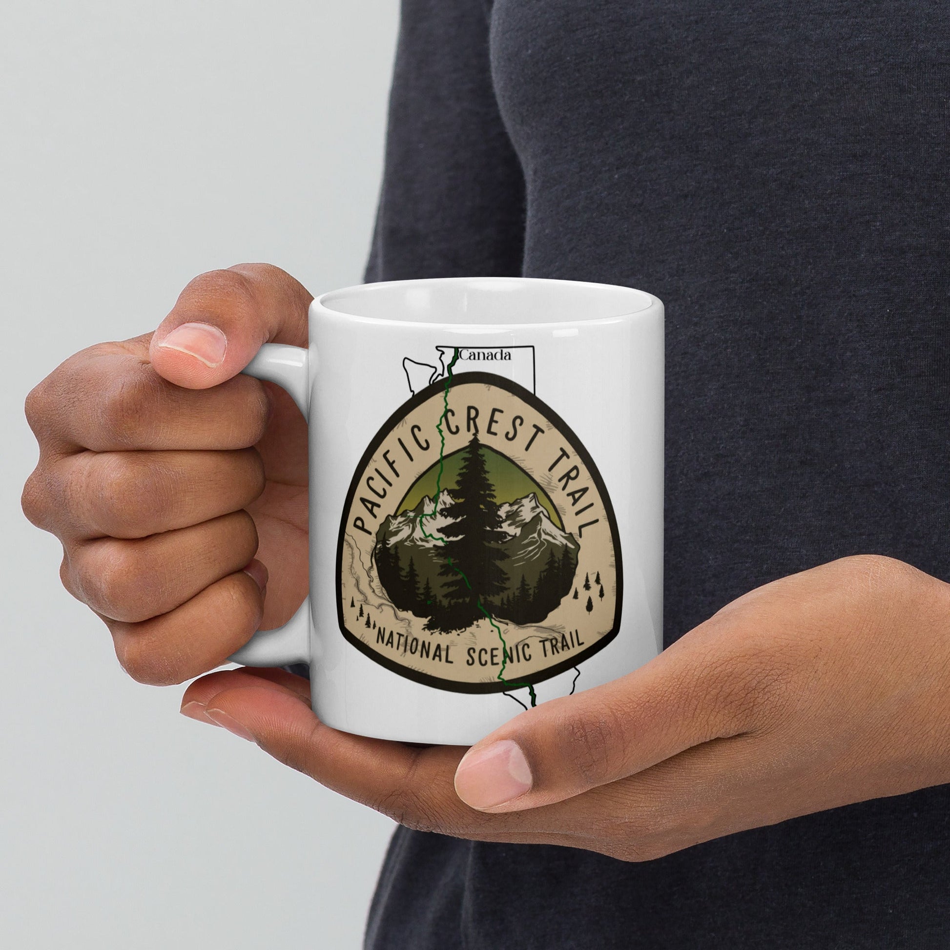 Pacific Crest Trail PCT Map Logo Mug Mug Park Service Apparel