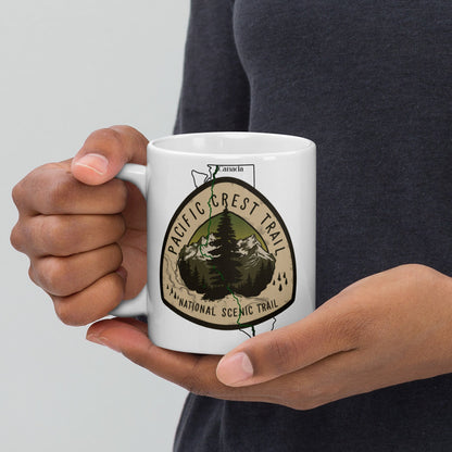 Pacific Crest Trail PCT Map Logo Mug Mug Park Service Apparel