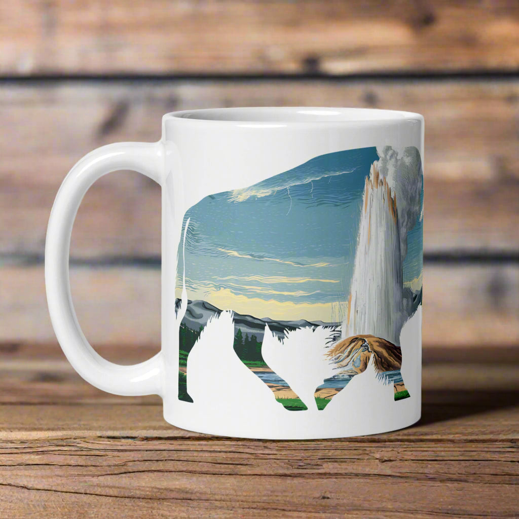 Yellowstone National Park Bison Mug Mug Park Service Apparel 11 oz