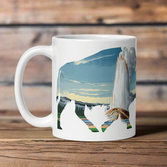 Yellowstone National Park Bison Mug Mug Park Service Apparel 11 oz