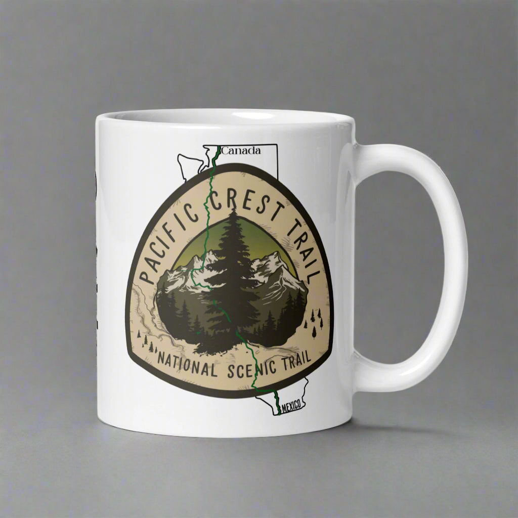 Pacific Crest Trail PCT Map Logo Mug Mug Park Service Apparel 11 oz