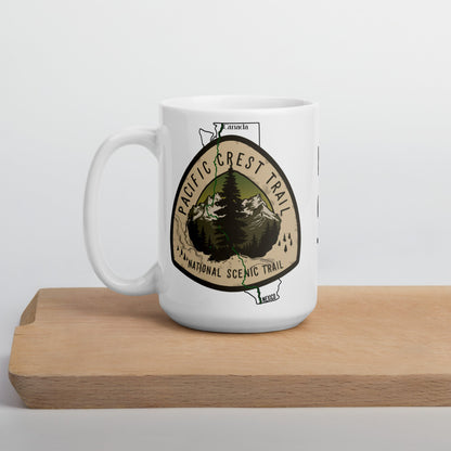 Pacific Crest Trail PCT Map Logo Mug Mug Park Service Apparel
