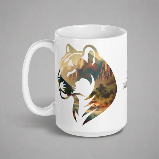 Zion Park Mountain Lion Mug mug Park Service Apparel 15 oz