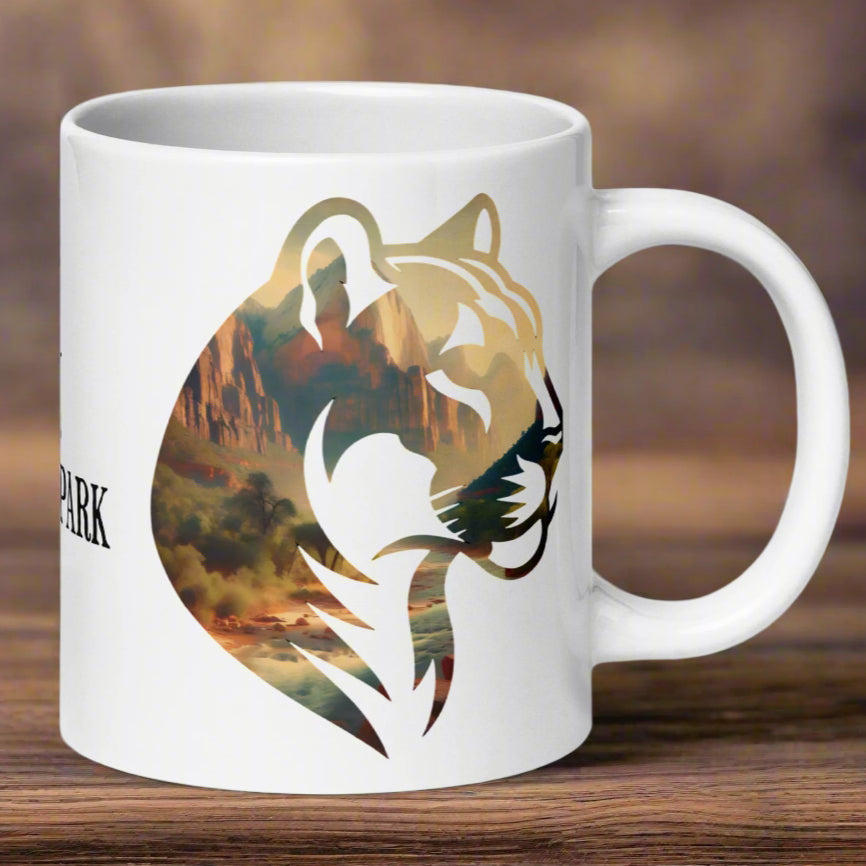 Zion Park Mountain Lion Mug mug Park Service Apparel 11 oz
