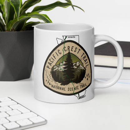 Pacific Crest Trail PCT Map Logo Mug Mug Park Service Apparel 20 oz