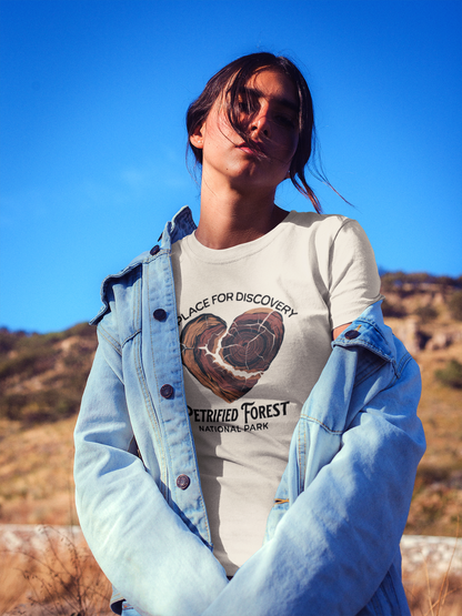 Petrified Forest National Park Unisex Fit Soft T-Shirt Heart Wood T-Shirt Printify