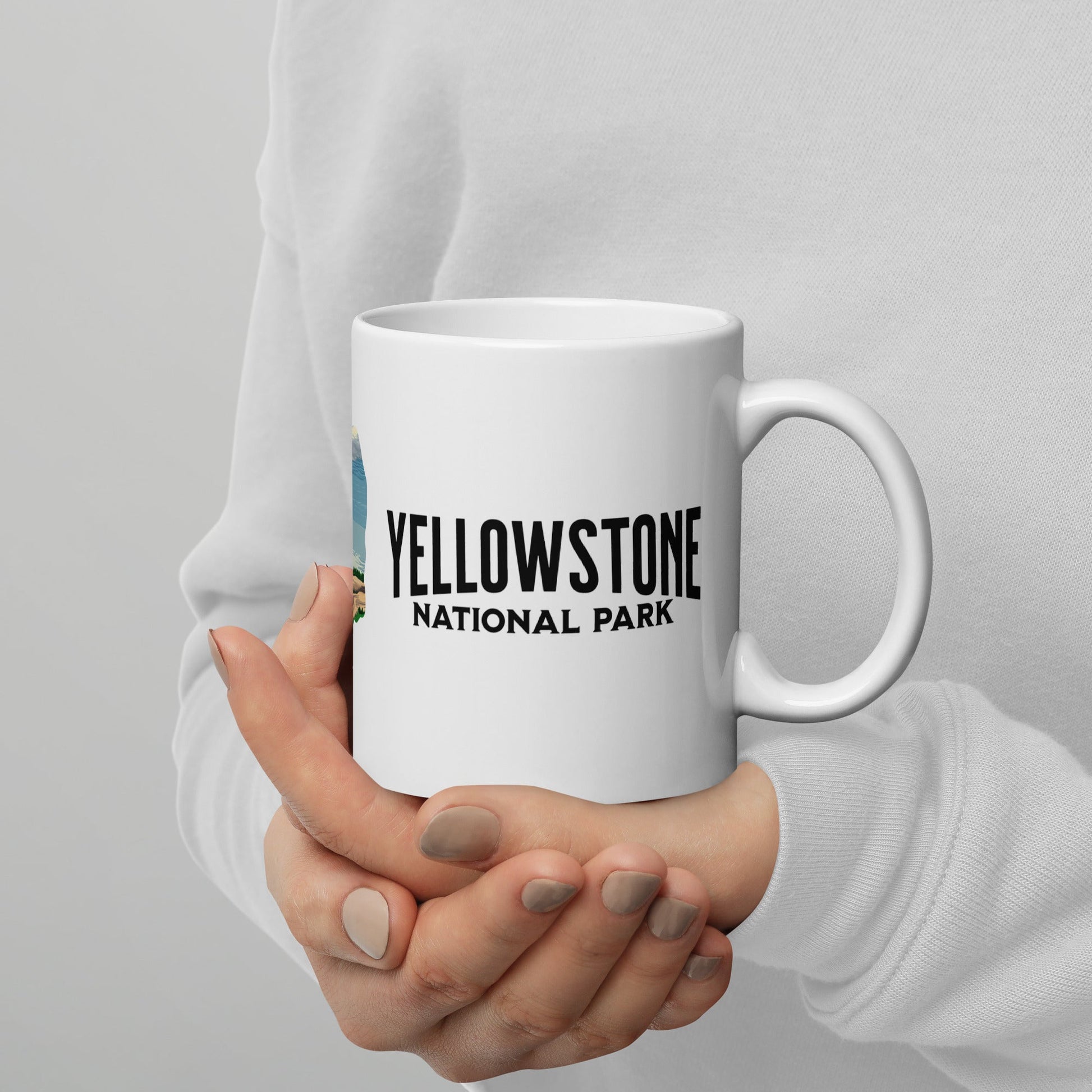Yellowstone National Park bison mug design detail or product variation