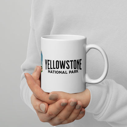 Yellowstone National Park bison mug design detail or product variation