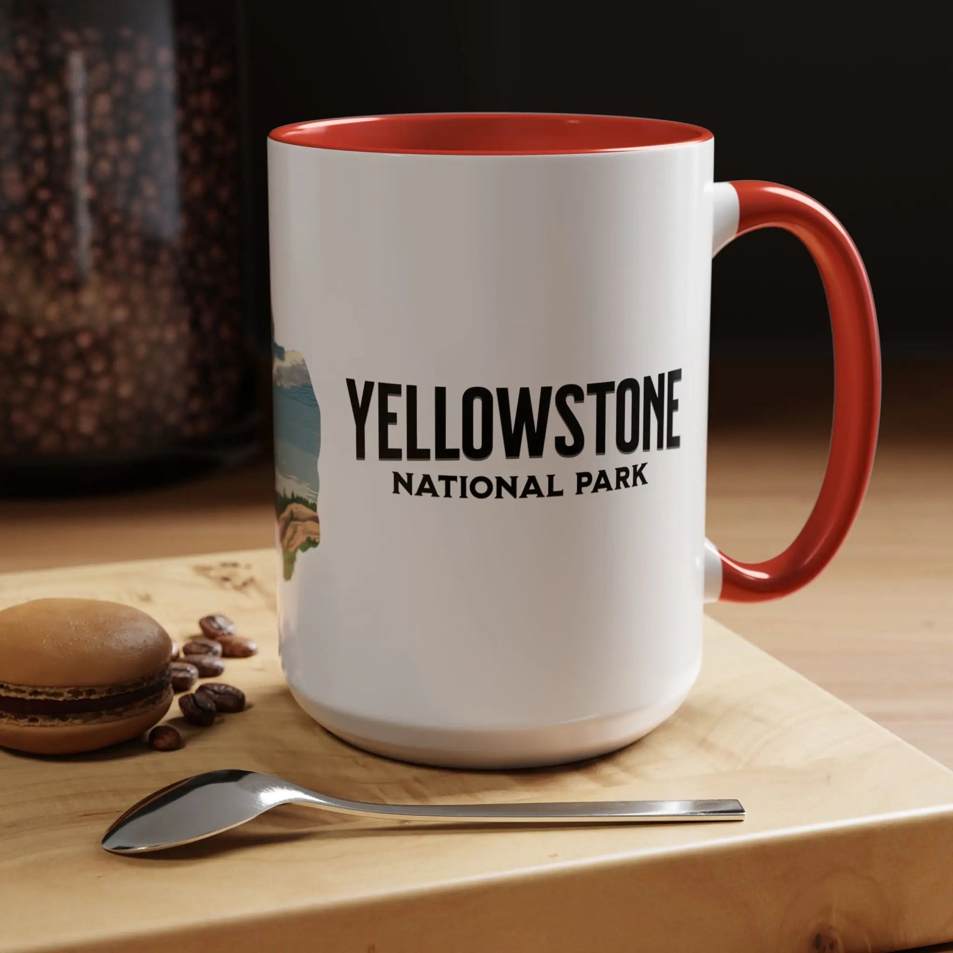 Yellowstone National Park Buffalo Old Faithful Bison Coffee Mug - Parks ApparelMug
