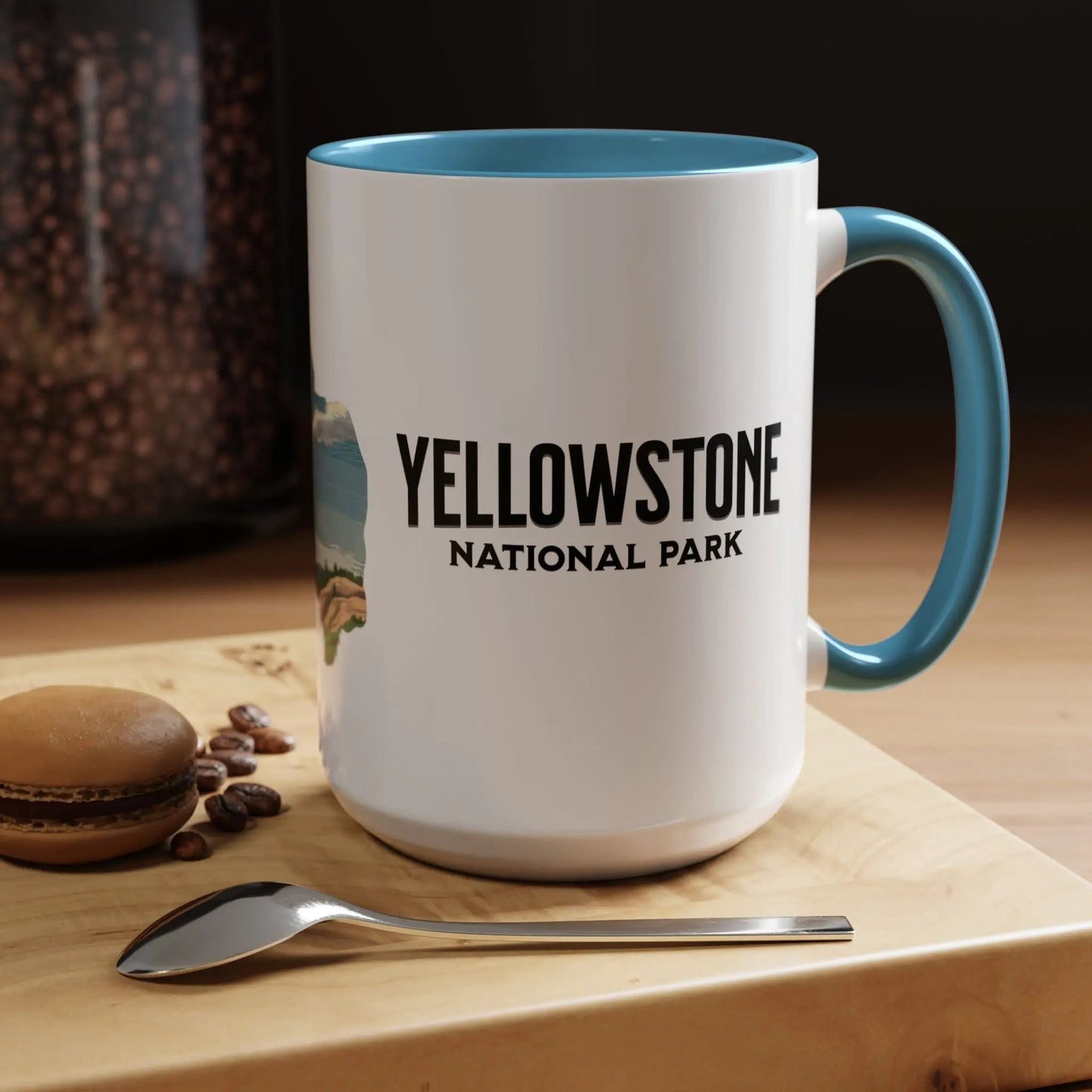 Yellowstone National Park Buffalo Old Faithful Bison Coffee Mug - Parks ApparelMug