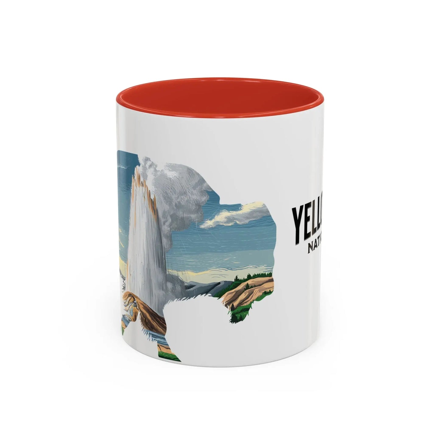 Yellowstone National Park Buffalo Old Faithful Bison Coffee Mug - Parks ApparelMug