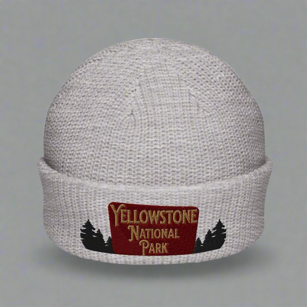 Yellowstone National Park Embroidered Beanie Wharf Style - Parks Apparel