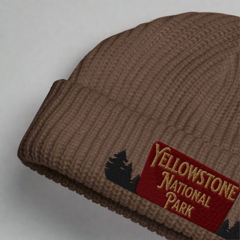 Yellowstone National Park Embroidered Beanie Wharf Style - Parks Apparel
