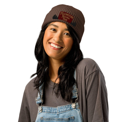 Yellowstone National Park Embroidered Beanie Wharf Style - Parks Apparel