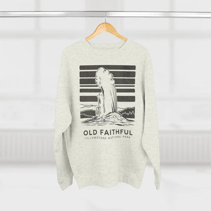Yellowstone National Park Old Faithful crewneck sweatshirt shown in lifestyle or modeled setting