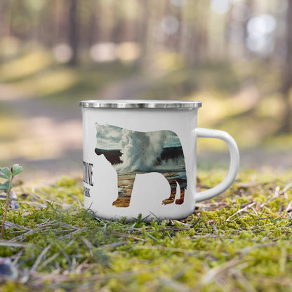 Yellowstone National Park Old Faithful Wolf Camp Mug - Parks Apparel