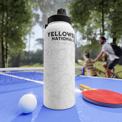 Yellowstone National Park Topographic Steel Water Bottle - Parks Apparelwater bottle