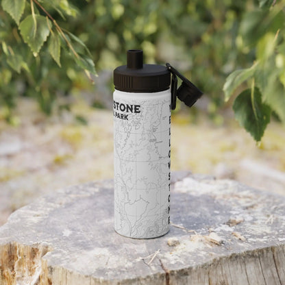 Yellowstone National Park Topographic Steel Water Bottle - Parks Apparelwater bottle