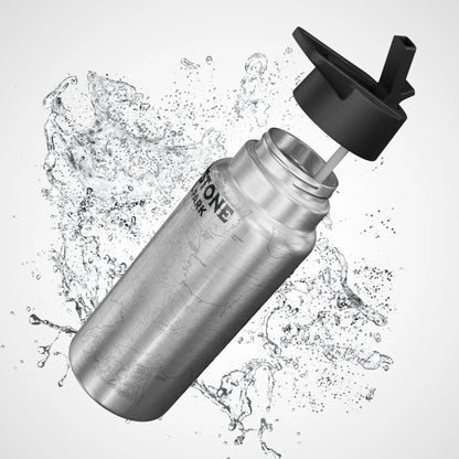 Yellowstone National Park Topographic Water Bottle Tumbler 32oz - Parks Apparelwater bottle
