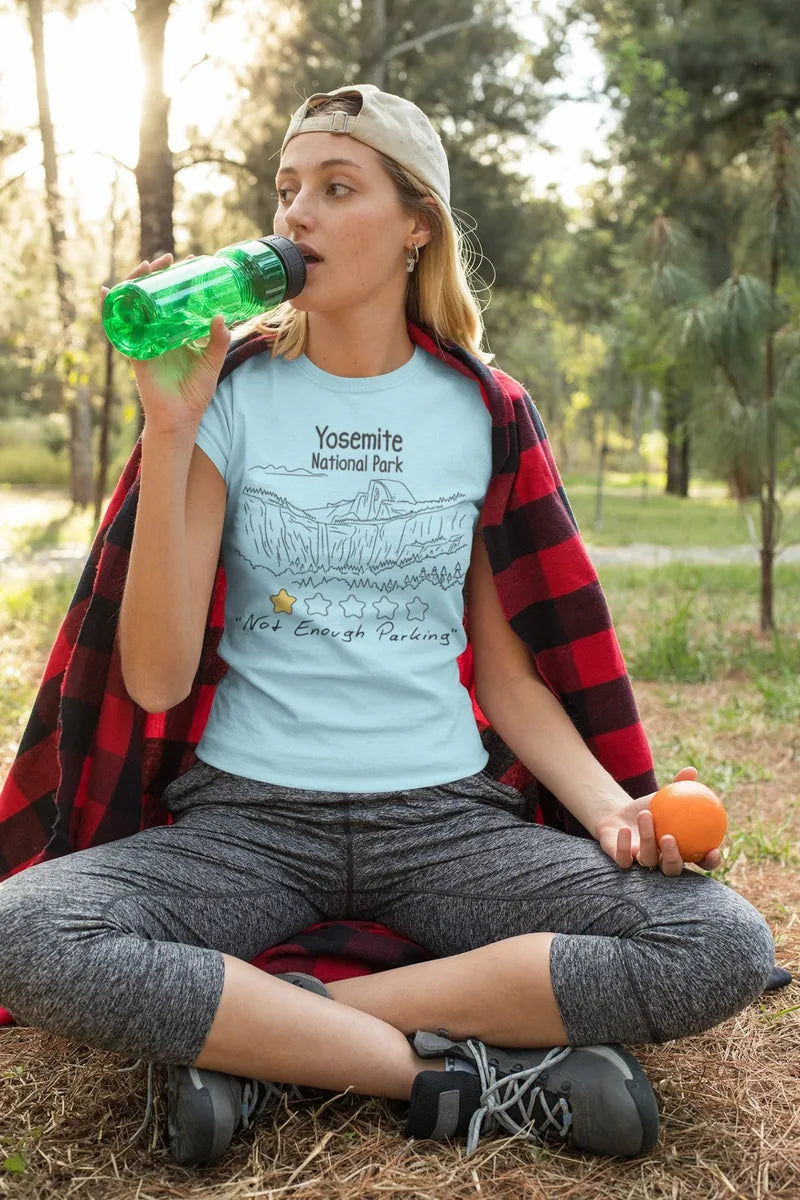 Yosemite 1 Star Review funny National Park graphic t-shirt detail or alternate product view