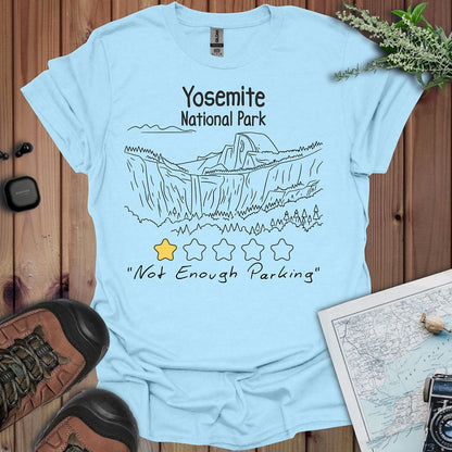 Yosemite 1 Star Review funny National Park graphic t-shirt shown from alternate product angle