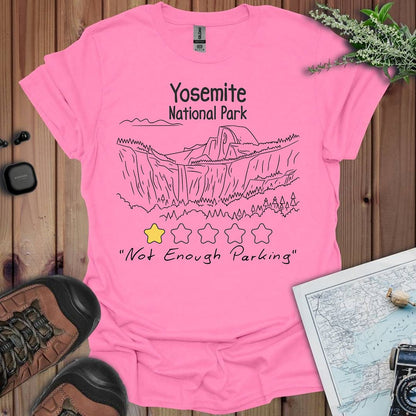 Yosemite 1 Star Review funny National Park graphic t-shirt shown from alternate product angle