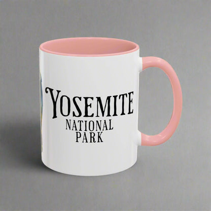 Yosemite National Park waterfall bear colored coffee mug alternate product view