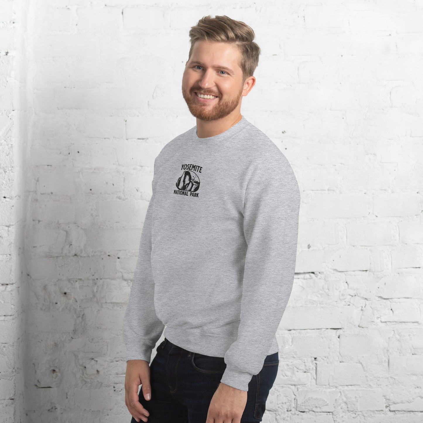 Yosemite Half Dome Embroidered Crewneck Sweatshirt - Parks Apparel